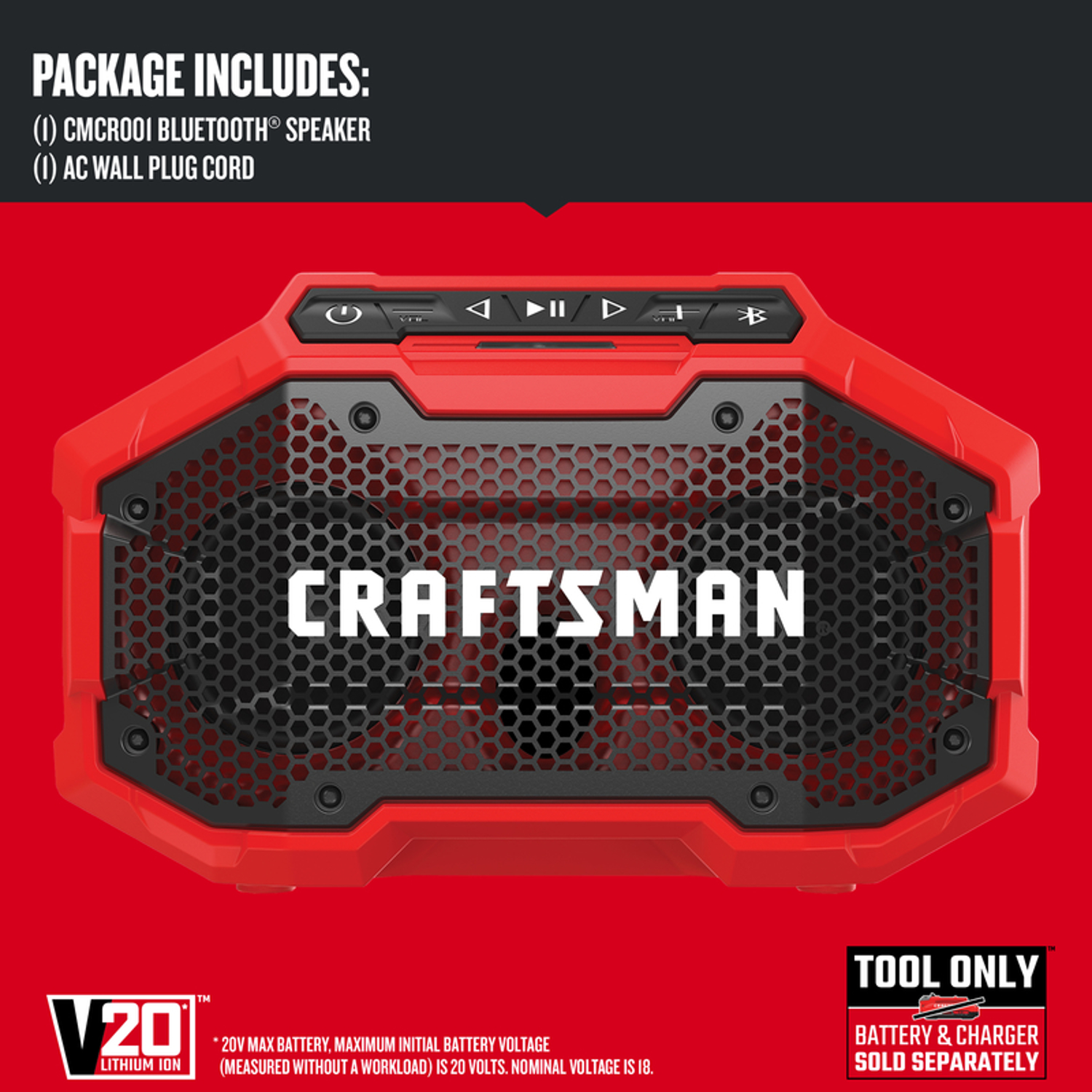 Craftsman V20 Wireless Bluetooth Jobsite Speaker