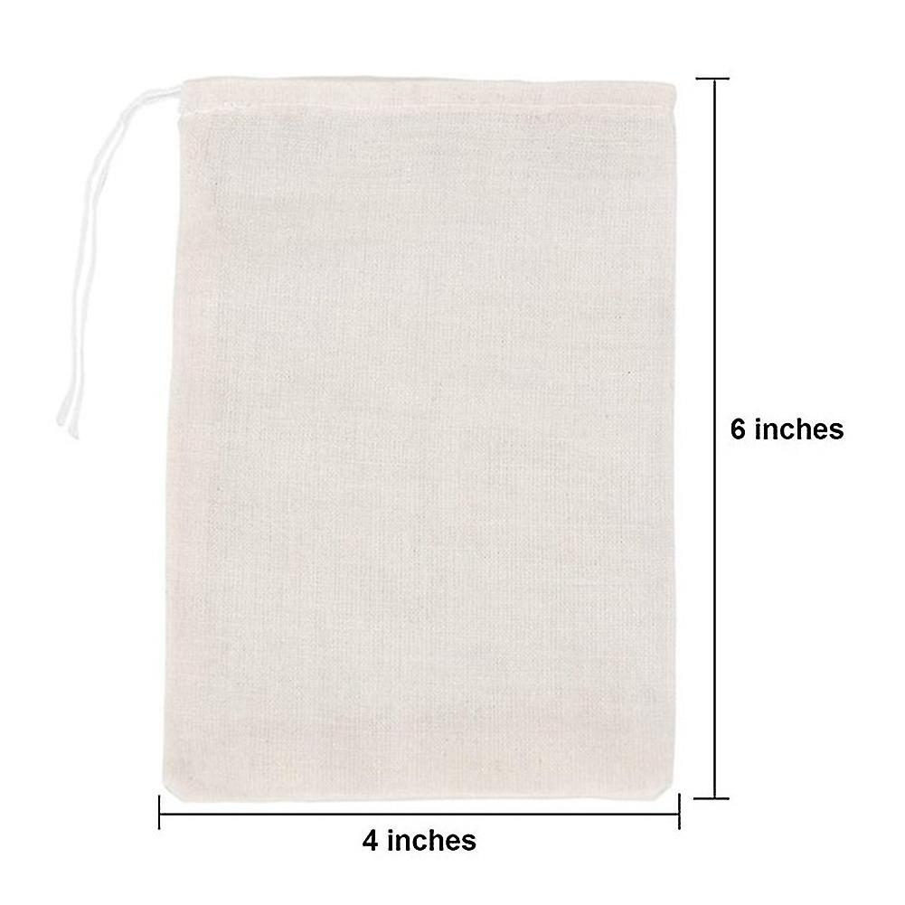 50 Pack Cotton Muslin Bags Multipurpose Drawstring Bags Compatible Tea Jewelry Wedding Party Favors Storage (4 X 6 Inches)