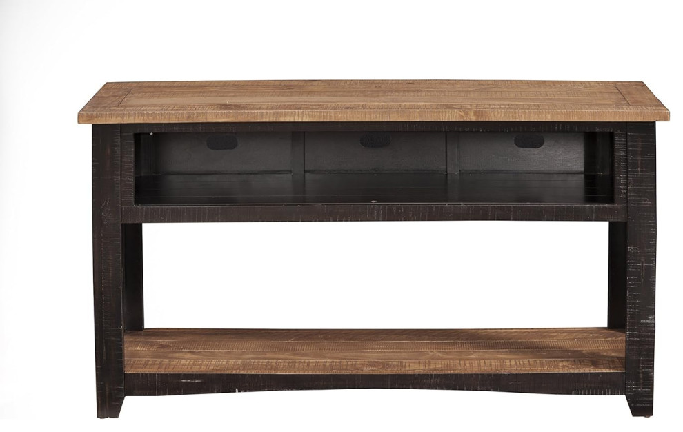 Console Table  Saw Marked Pine Frame  amp3 Drawers   Farmhouse   Console Tables   by Decor Love  Houzz