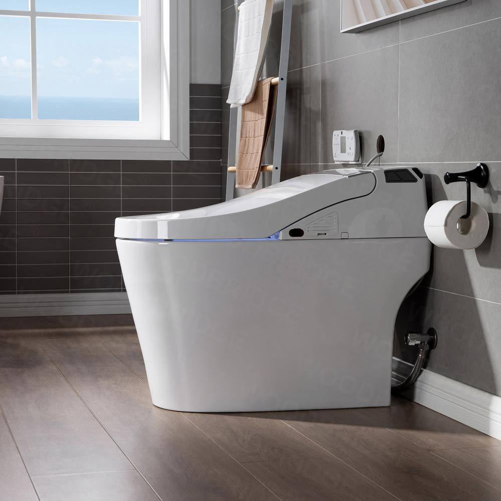 WOODBRIDGE Venezia Intelligent 1.28 GPF Elongated Toilet in White with ADA Height Auto Flush Auto Open and Auto Close HB0960S