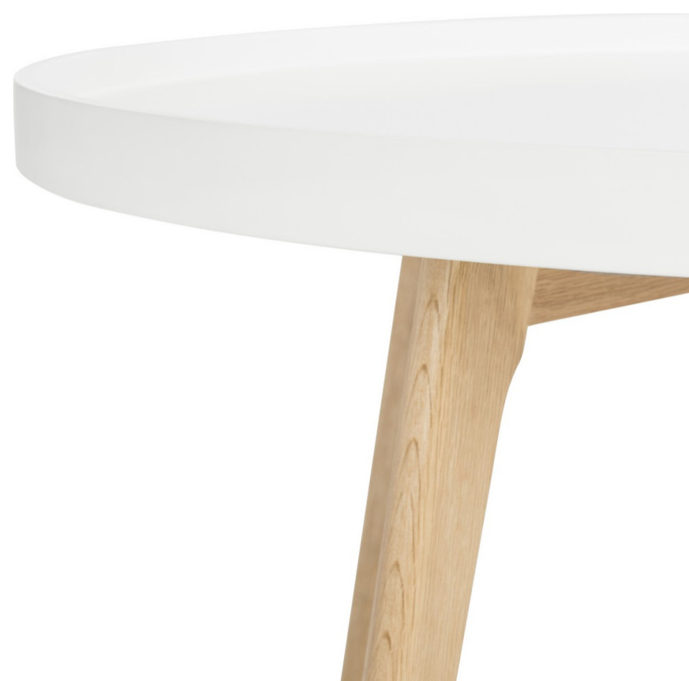 Erica Round Coffee Table White   Midcentury   Coffee Tables   by AED Luxury Home Decor  Houzz