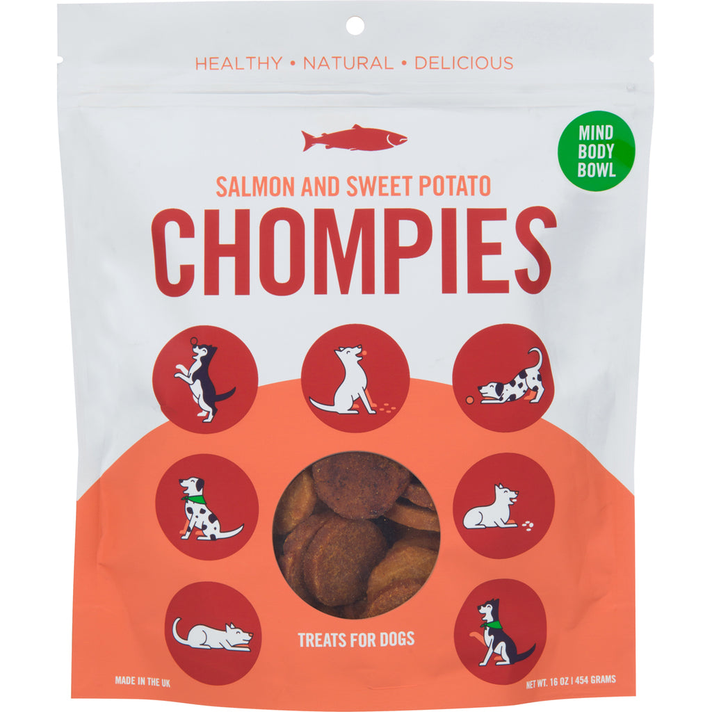 MIND BODY BOWL Salmon and Sweet Potato Chompies Dog Treats - 16oz