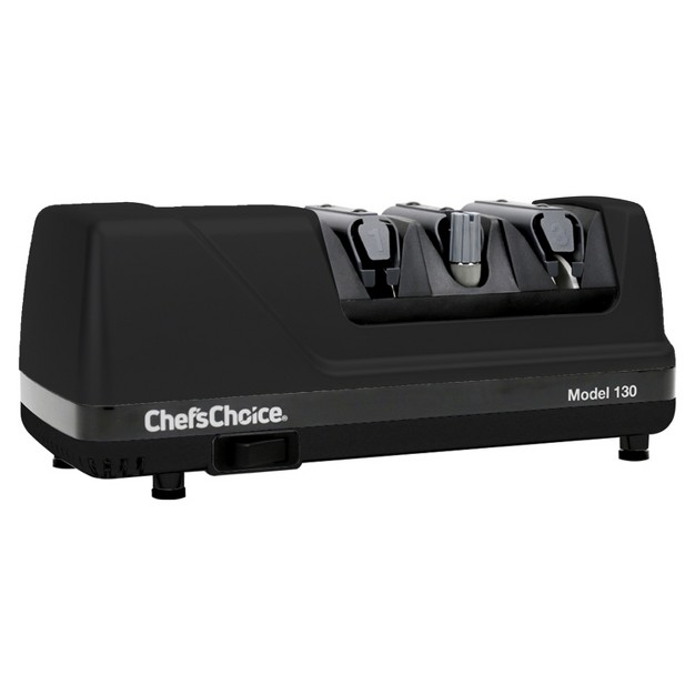 Chef x27 schoice Model 130 Edgeselect Professional Electric Knife Sharpener For Straight Edge And Serrated Knives In Black 0130501