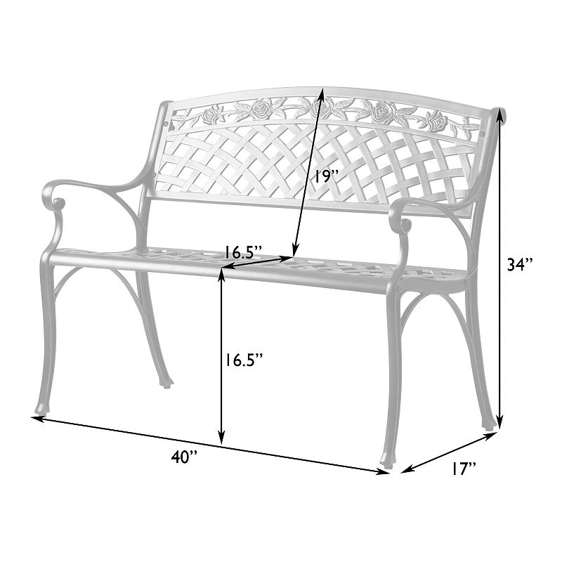 Patio Sense Scarlet Outdoor Bench