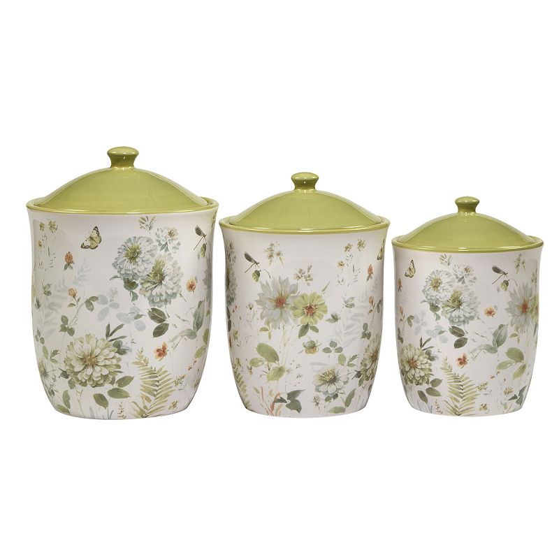 Certified International Green Fields 3-pc. Canister Set