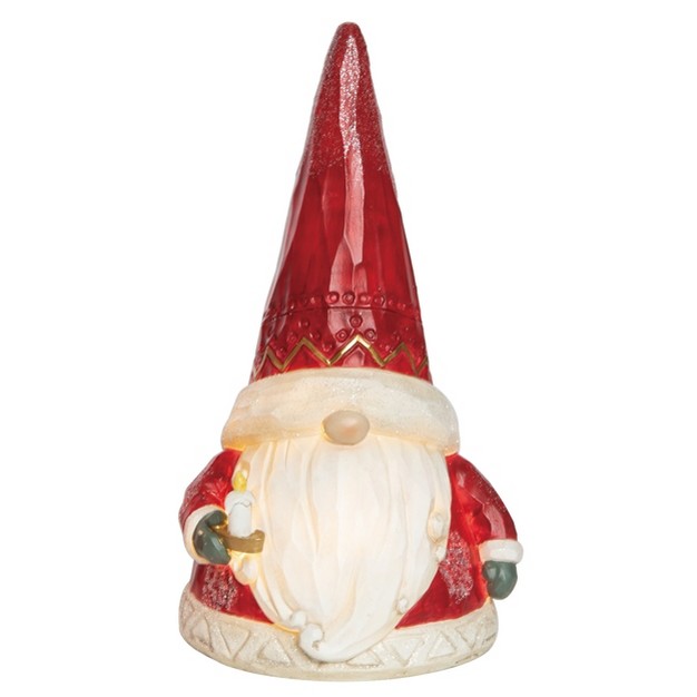 Transpac Resin 9 25 In Multicolored Christmas Light Up Santa Gnome Decor