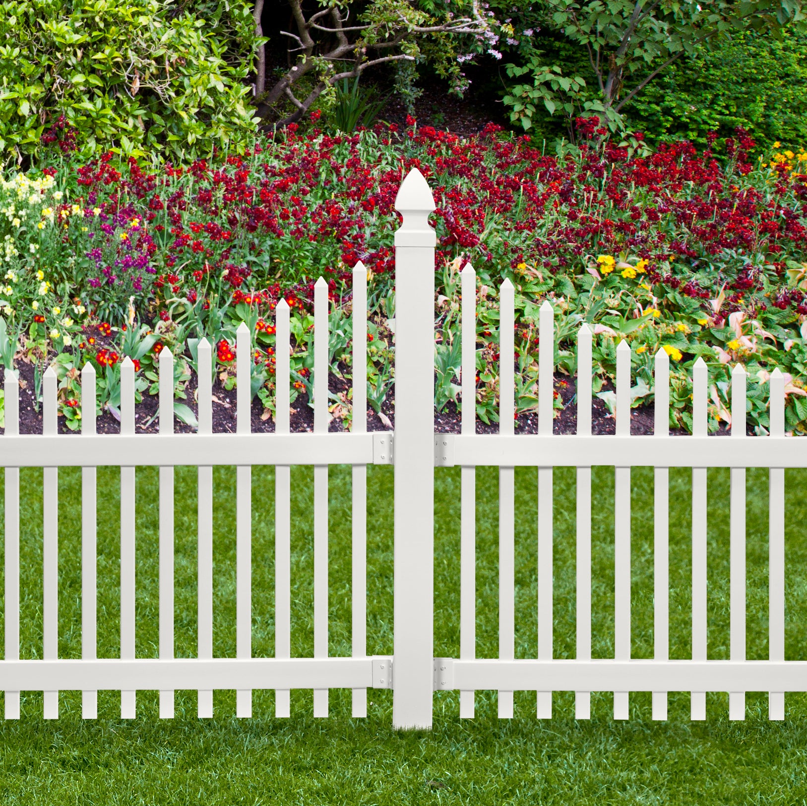 Outdoor Essentials 4 in. x 4 in. White Vinyl Gothic Fence Post Cap