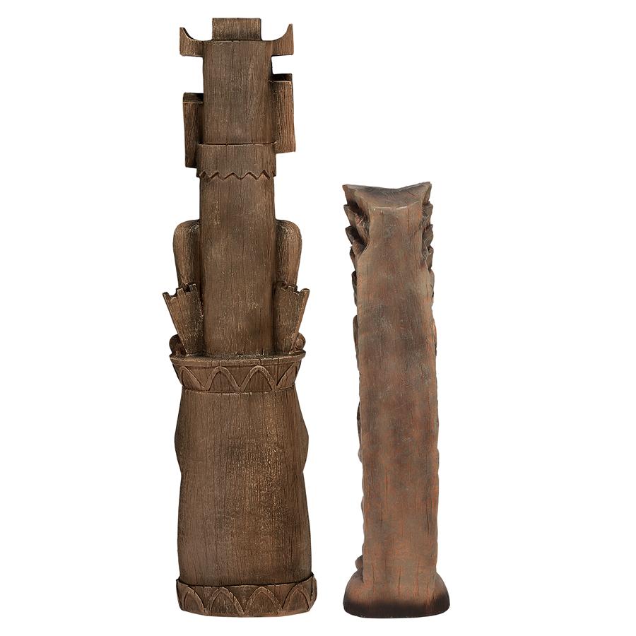 Design Toscano Tiki Gods: the Art of Celebration Statues Set of Luau & Three Pleasures Gods