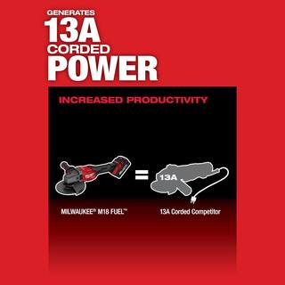 MW M18 FUEL 18V Lithium-Ion Brushless Cordless 4-12 in.6 in. Grinder with Slide Switch with Lock On (Tool-Only) 2981-20