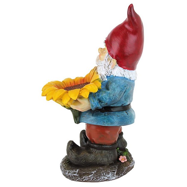 Design Toscano Sunflower Sammy Garden Gnome Statue Multicolored