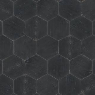 Merola Tile Retro Hex Nero 14-18 in. x 16-14 in. Porcelain Floor and Wall Tile (11.07 sq. ft.Case) FNURTXNG