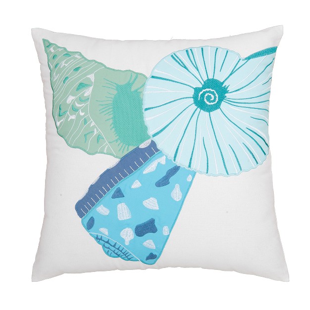 X 18 quot Nautilus Trio Embroidered Throw Pillow