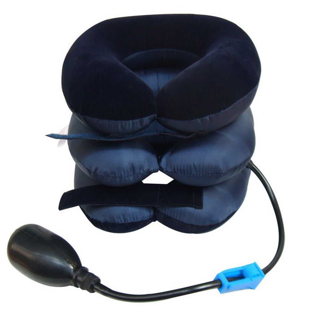 Cervical Neck Traction Device for Instant Neck Pain Relief - Inflatable & Adjustable Neck Stretcher Neck Support Brace, Best Neck Traction Pillow for Home Use Neck Decompression(Blue)