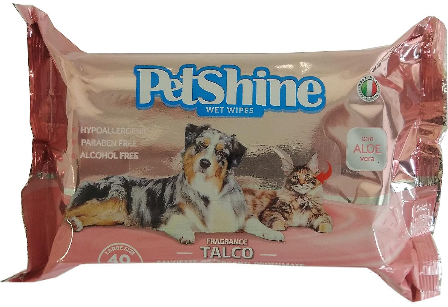 PetShine Dog and Cat Hygiene Wipes Aloe Talc 40 units