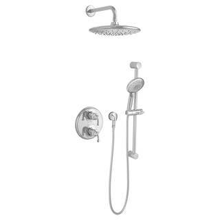 American Standard Spectra+ 1-Spray Patterns 11 in. Single Wall Mount Fixed Shower Head in Polished Chrome 9038001.002