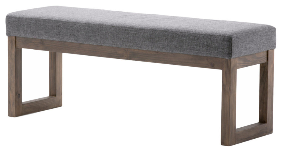 Milltown Contemporary Ottoman Bench   Transitional   Footstools And Ottomans   by VirVentures  Houzz