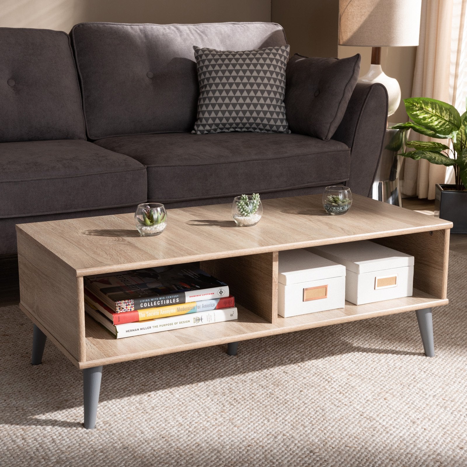 Baxton Studio Pierre Mid-Century Modern Wood Coffee Table