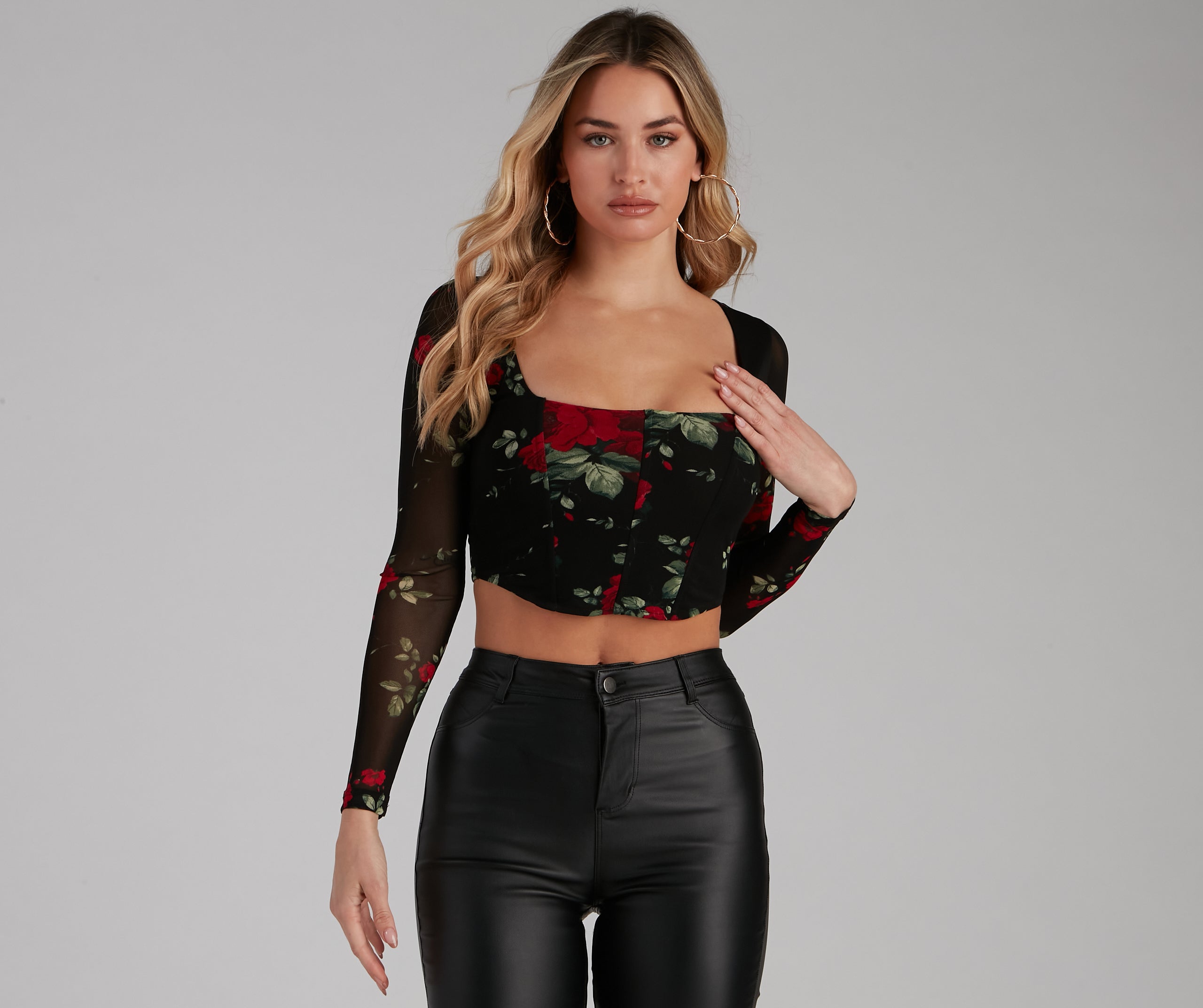 Love At First Rose Bustier Top