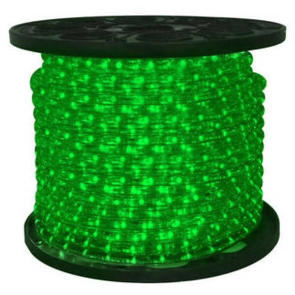 Green Commercial Grade LED Christmas Rope Lights on a Spool