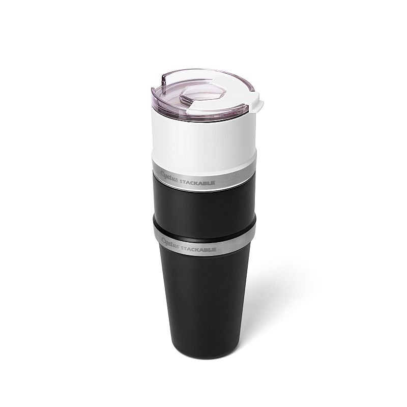 Cyetus Stainless Steel Vacuum Insulated Stackable Coffee Tumbler Cup- 2 Piece