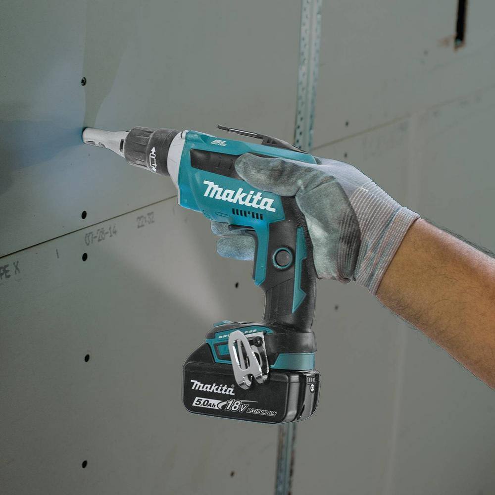 Makita 18V 5.0Ah LXT Lithium-Ion Brushless Cordless Drywall Screwdriver Kit XSF03T