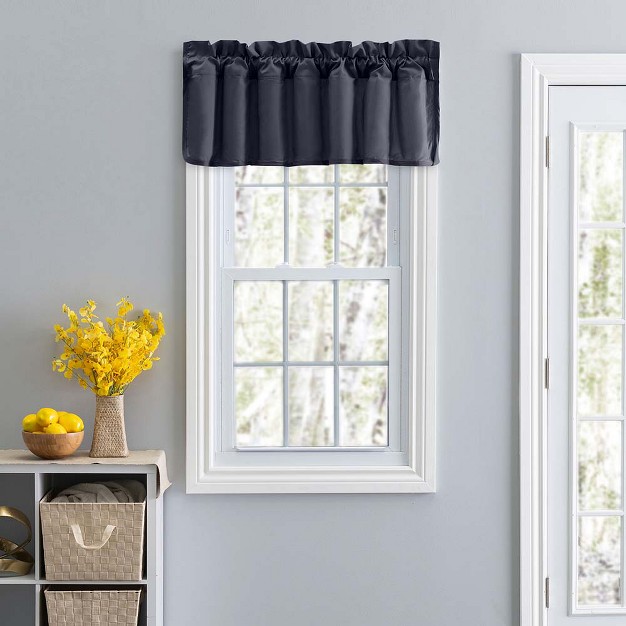 Rod Pocket High Quality Fabric Solid Color Window Lined Swag Set Filler Valance 42 quot x13 quot Navy