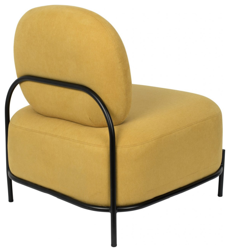 Yellow Upholstered Accent Chair  DF Polly   Contemporary   Armchairs And Accent Chairs   by Luxury Furnitures  Houzz