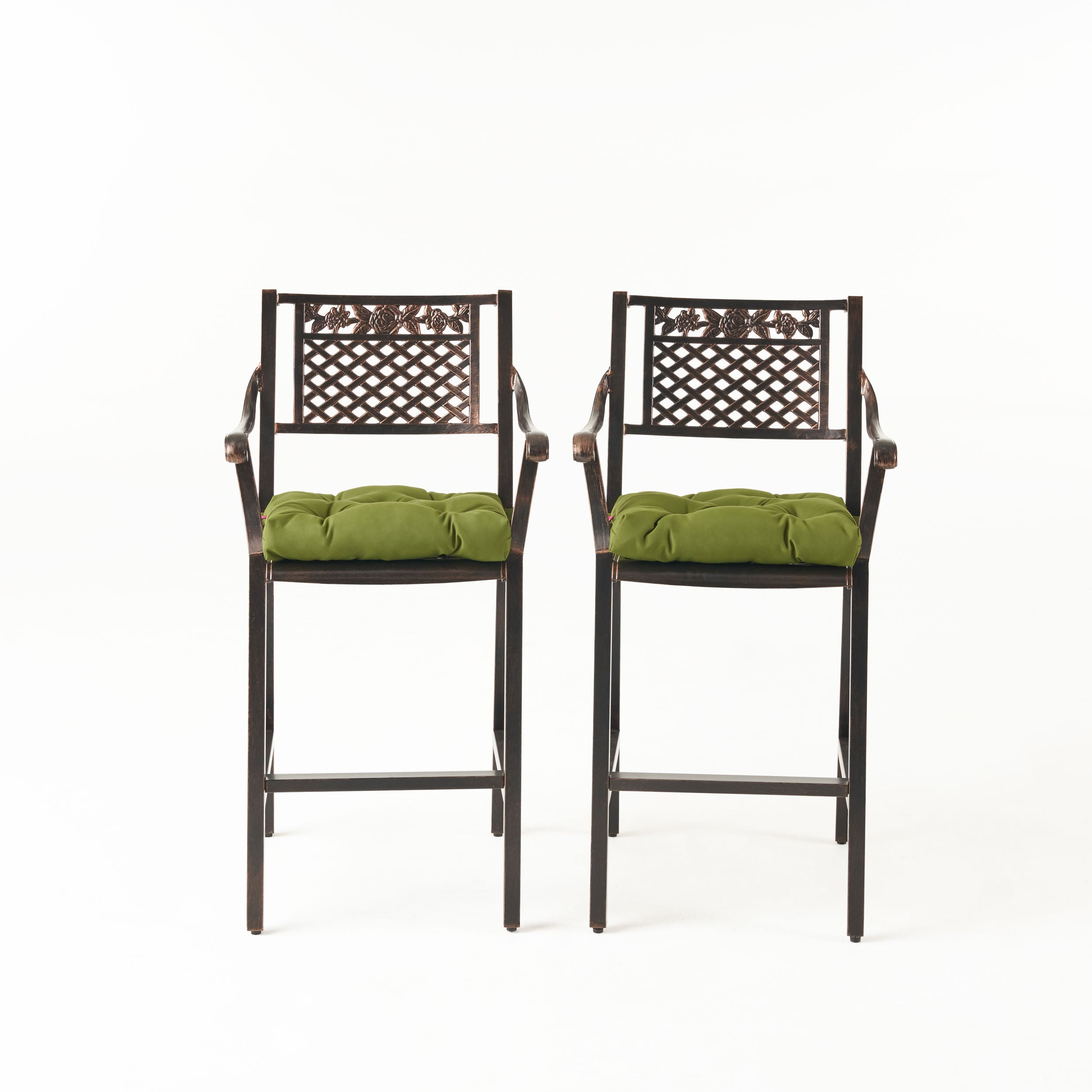 Vista Outdoor Barstool with Cushion (Set of 2)