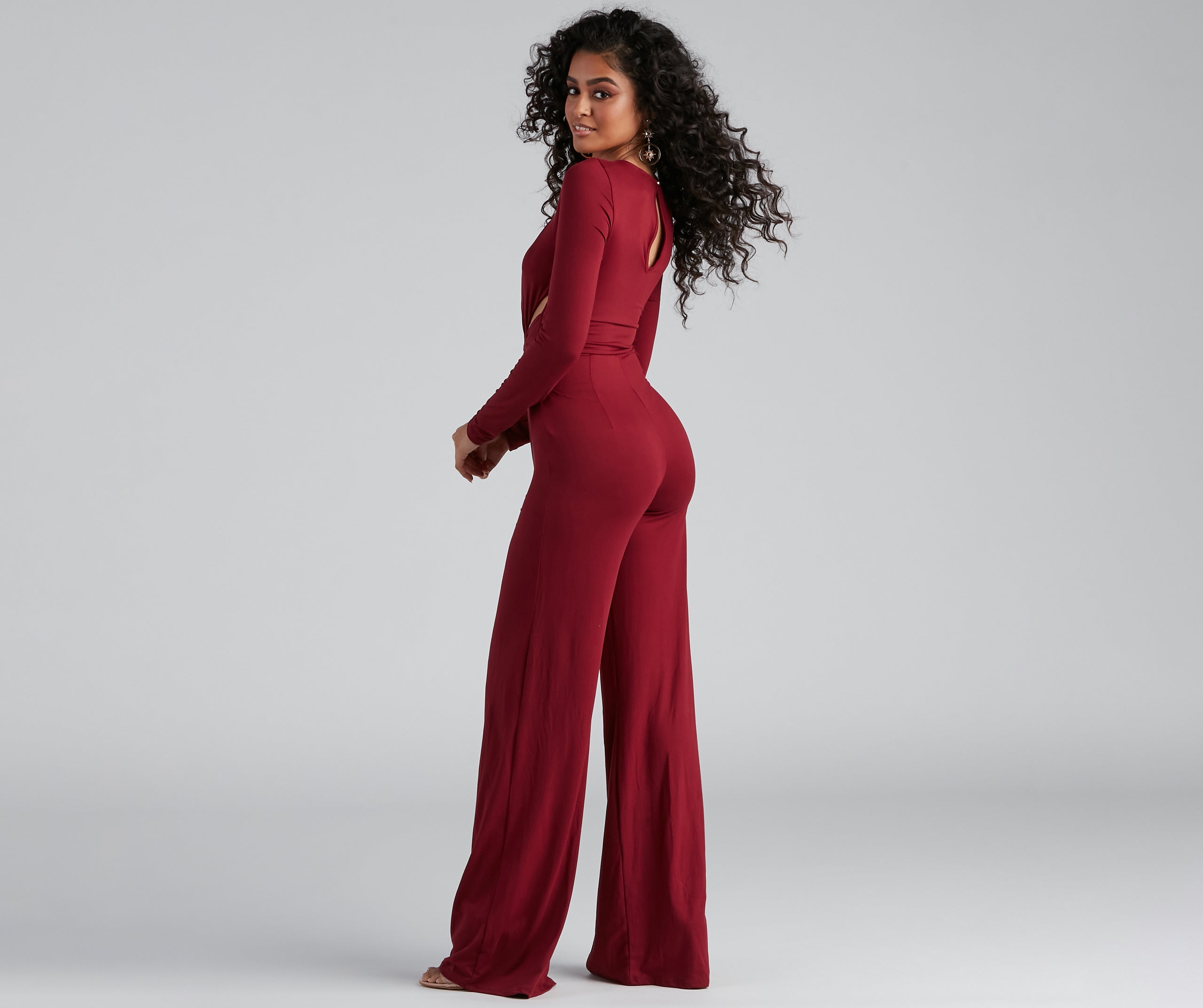 Stylish Affair O-Ring Wide Leg Jumpsuit