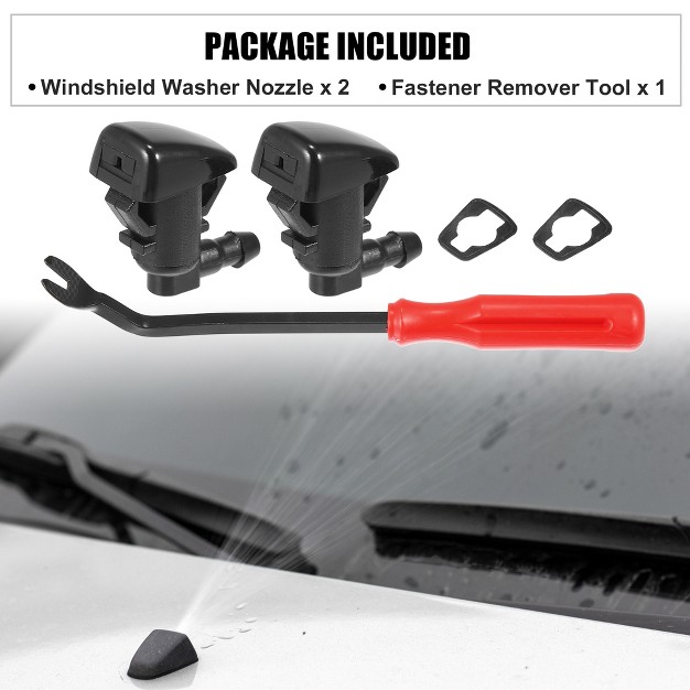 Unique Bargains Front Windshield Wiper Washer Nozzle Spray Jet Kit 55372143ab For Jeep Grand Cherokee 2005 2016 For Pontiac G6 2005 2010 Black 5 Pcs