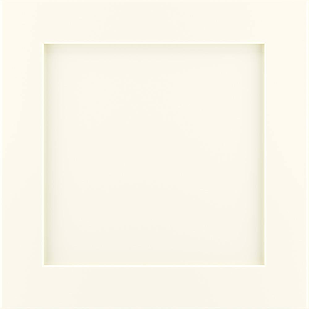 American Woodmark San Mateo 12-78 in. W x 13 in. D x 34 in. H Cabinet Door Sample in Painted Vanilla 98165