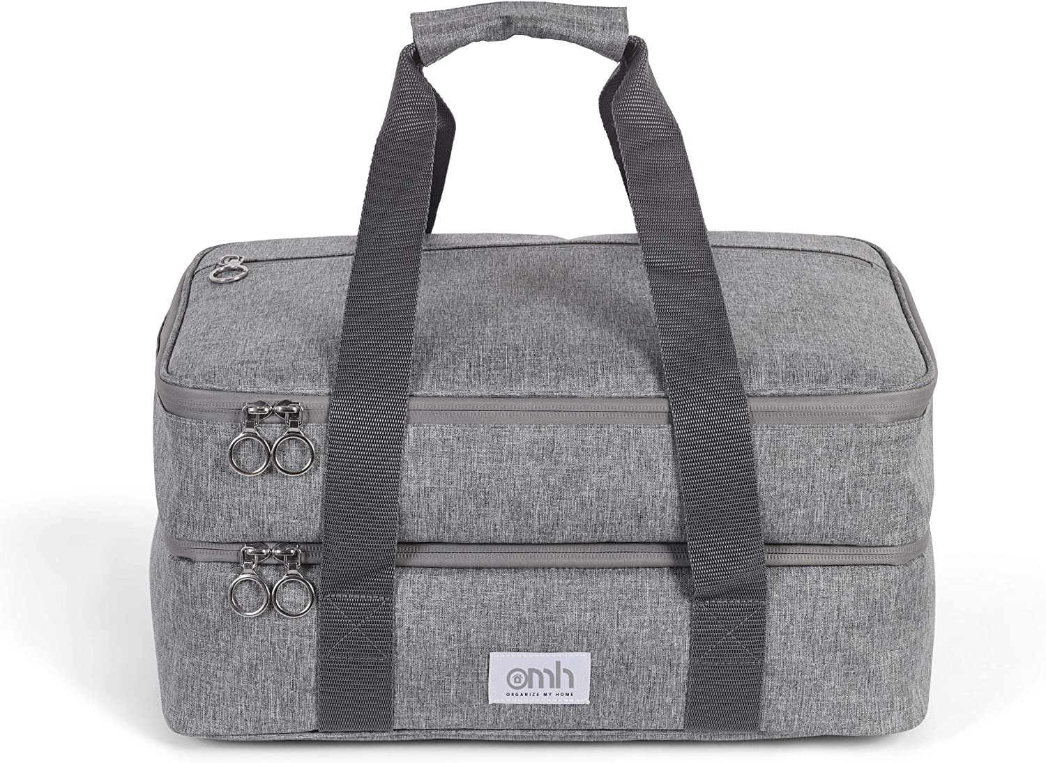 Double Decker Insulated Casserole Carrying Case-Grey