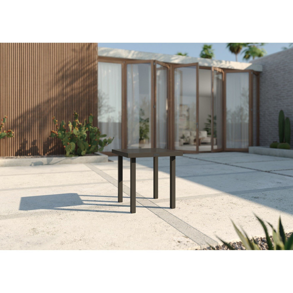 Jasper 24 quotSquare Side Table  Textured Pewter   Transitional   Outdoor Side Tables   by Winston Furniture Company of Alabama  LLC  Houzz