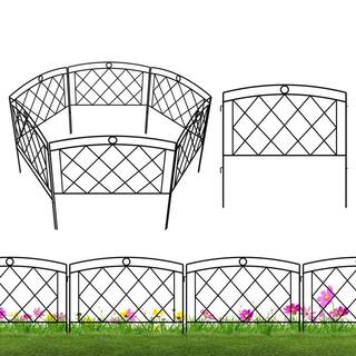 FENCY 24 in. Black Metal Decorative Outdoor Garden Border Fence HD-A-HW89007