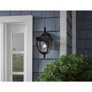 Home Decorators Collection 1-Light Oil-Rubbed Bronze Outdoor 8 in. Wall Lantern Sconce with Clear Glass 23462