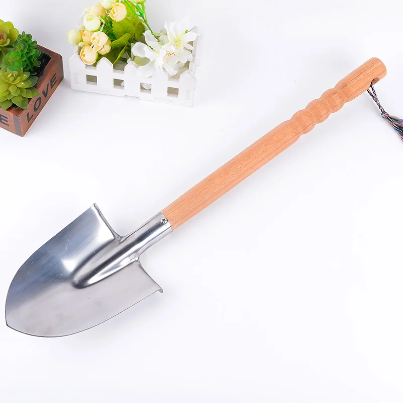 Hot Sale Stainless Steel Gardening Hand Shovel with Wood Handle Gardening Digging Tools for Children