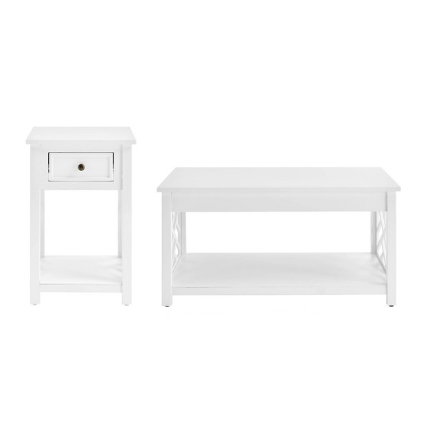 Middlebury Coffee Table And End Table White Alaterre Furniture