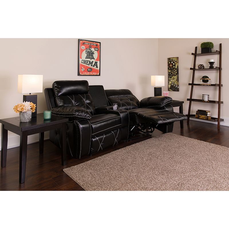 Flash Furniture Reel Comfort Reclining Black Theater Seating Chair 2-piece Set