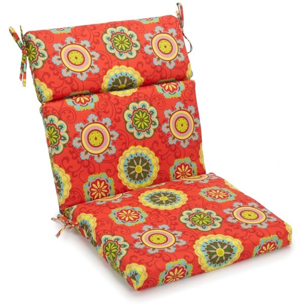 18-inch by 38-inch Three-section Outdoor Seat/Back Chair Cushion - 38