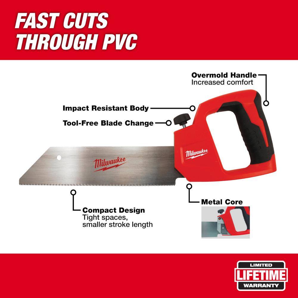 MW 12 in. PVC and ABS Pipe Saw with 1 in. Pex and Tubing Cutter (2-Piece) 48-22-0212-48-22-4204