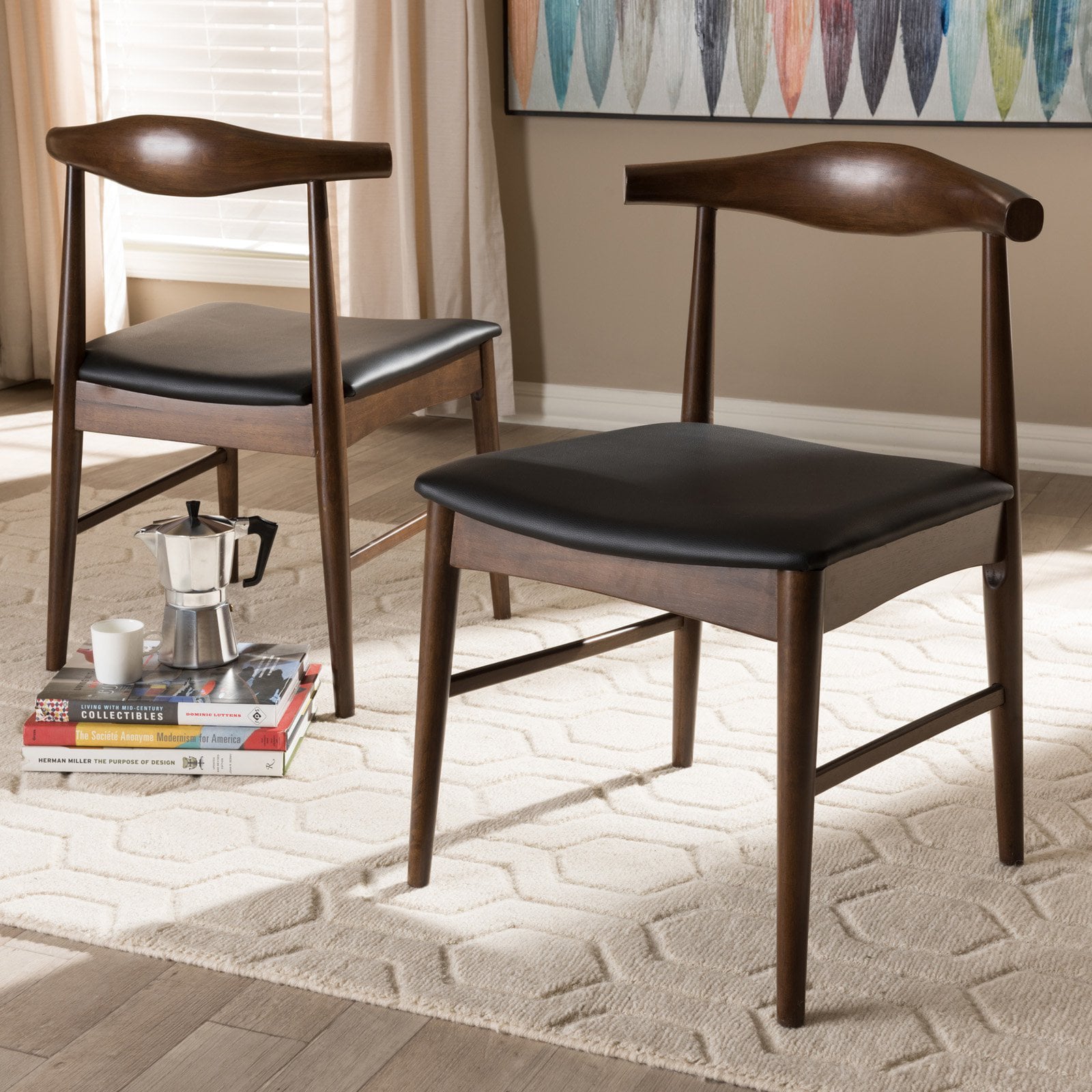 Baxton Studio Winton Mid-Century Dining Side Chair - Set of 2