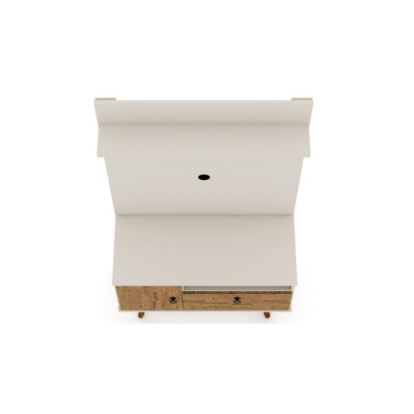 Tribeca 35.43 TV Stand and Panel in Off White and Nature