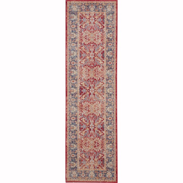 Nourison Global Vintage Glb02 Red Indoor Area Rug