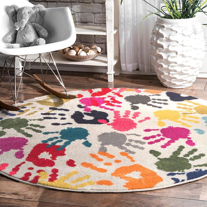 nuLOOM Carnival Pinkie Handprint Rug