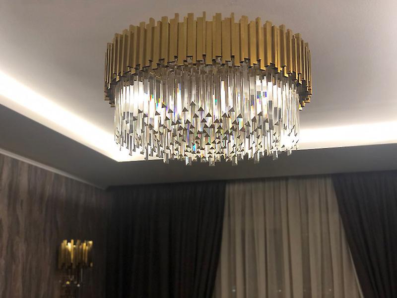 Phube Crystal Ceiling Luxury Modern Bedroom Led Home Indoor Fixtures