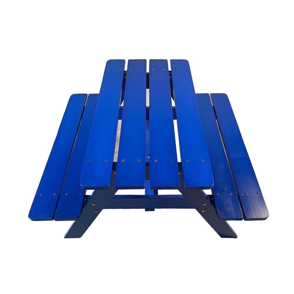 4 Seat Outdoor Kids Picnic Table Bench Set