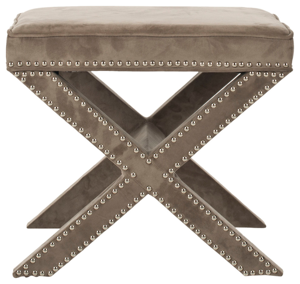 Safavieh Palmer Ottoman   Contemporary   Footstools And Ottomans   by Safavieh  Houzz