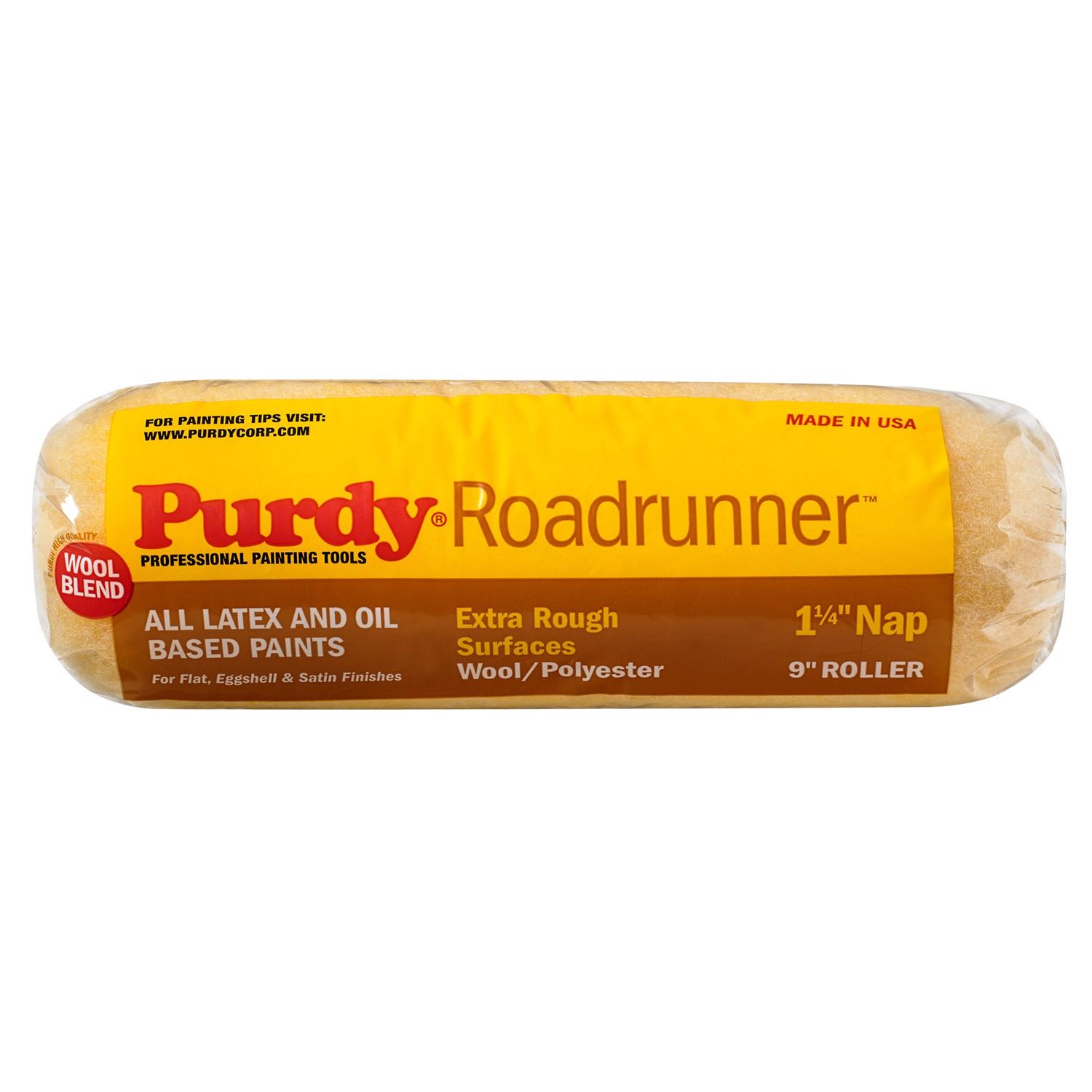 Purdy Roadrunner Polyester 9 in. W X 1-1/4 in. Regular Paint Roller Cover 1 pk