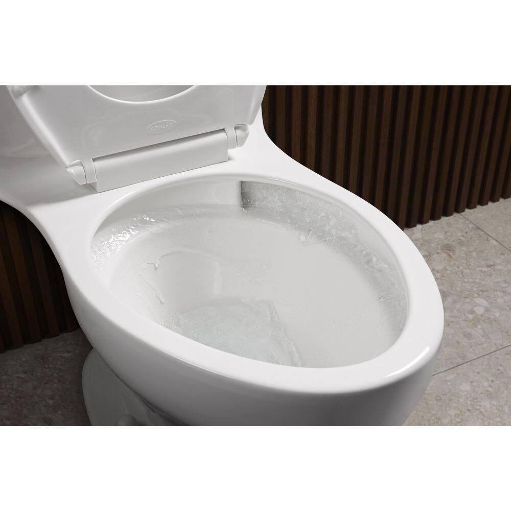 KOHLER Santa Rosa One-Piece 1.28 GPF Single Flush Elongated Toilet in White wContinuous Clean Technology (Seat Not Included) 30812-0