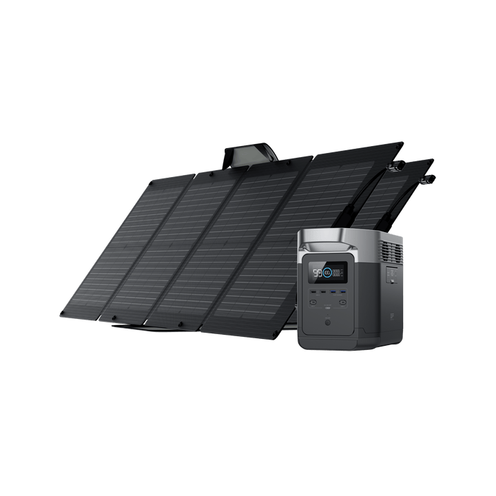 EcoFlow DELTA 1300 + 110W Portable Solar Panel - 6 x 1800W AC Outlets, Solar Generator for Outdoor Camping and Home Backup